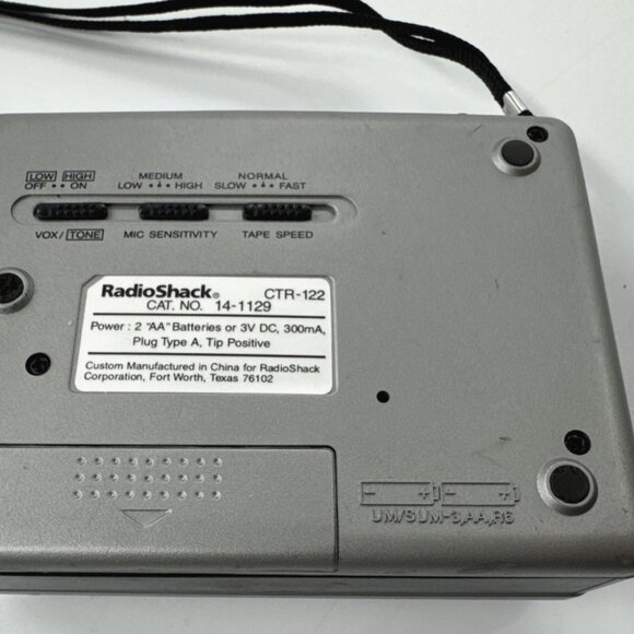 Radio Shack Cassette Tape Recorder CTR-122 14-1129 Voice Activated VOX - Picture 9 of 11